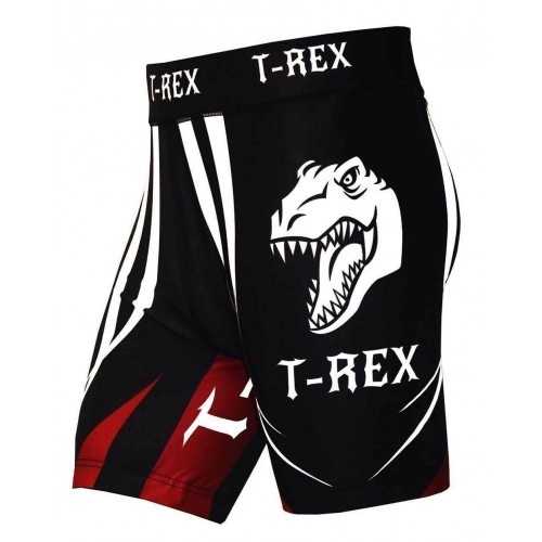  T-rex Black Red Compression Shorts Lycra Elastane [Size: S]