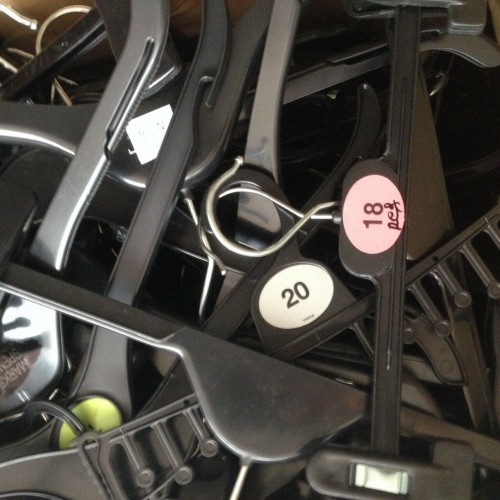Assorted Black Coat Hangers Ex High St Store Plast [Quantity of Hangers: 25]