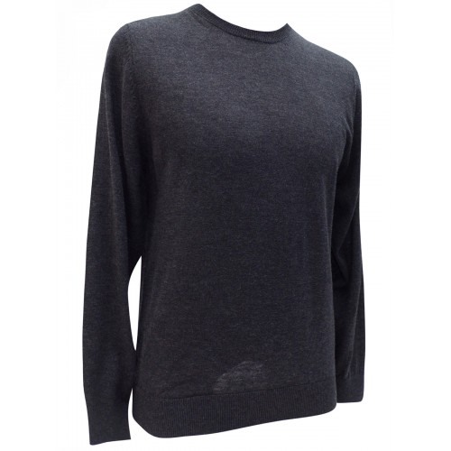 M&s Mens Jumper Crew Neck Cotton Blend Pullovers S [Size: M Main Colour: Charcoal Grey]