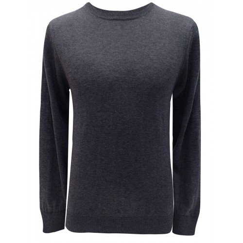 M&s Mens Jumper Crew Neck Cotton Blend Pullovers S [Size: XL Main Colour: Deep Charcoal]