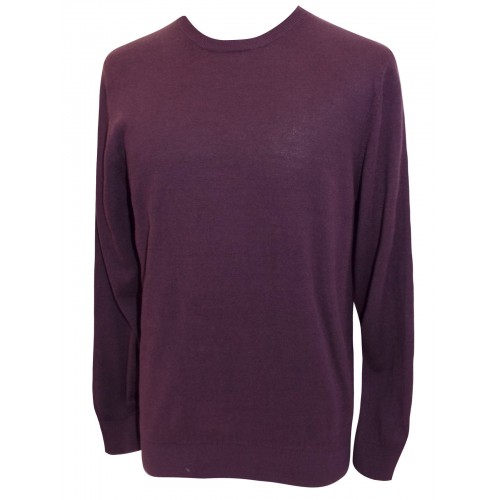 M&s Mens Jumper Crew Neck Cotton Blend Pullovers S [Size: M Main Colour: Purple]