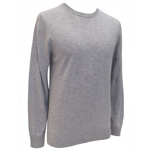 M&s Mens Jumper Crew Neck Cotton Blend Pullovers S [Size: M Main Colour: Light Grey]