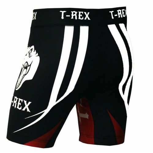  T-rex Black Red Compression Shorts Lycra Elastane Activewear Mma Design Bnwt 2