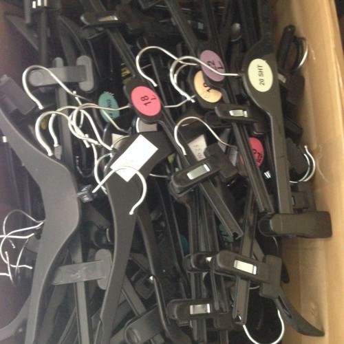 Assorted Black Coat Hangers Ex High St Store Plastic Strong Durable Used Once 2